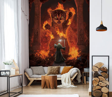 3D Angry Cat 1575 Wall Murals Exclusive Designer Vincent Wallpaper AJ Wallpaper 2 