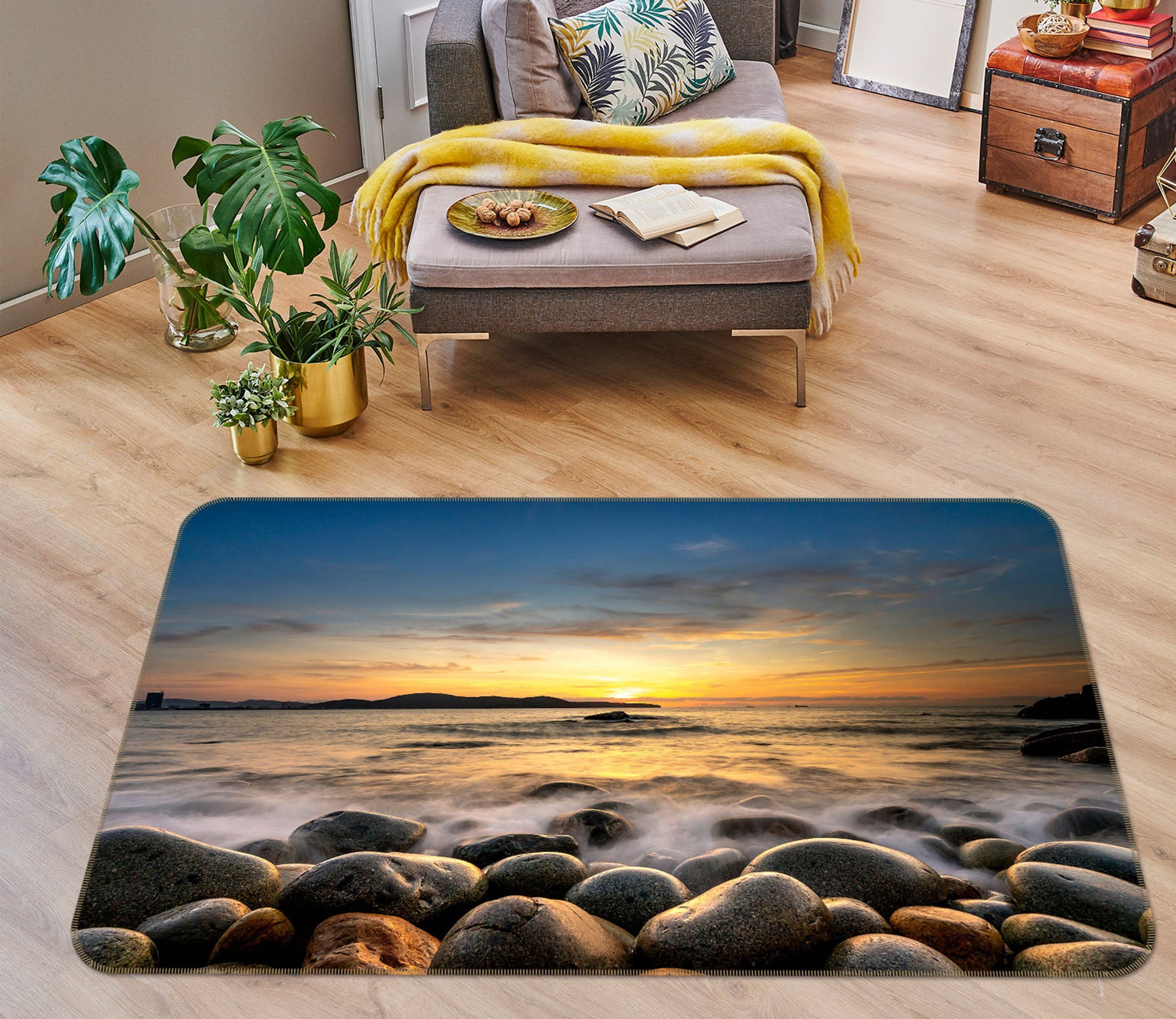 3D Cobblestone 27130 Non Slip Rug Mat