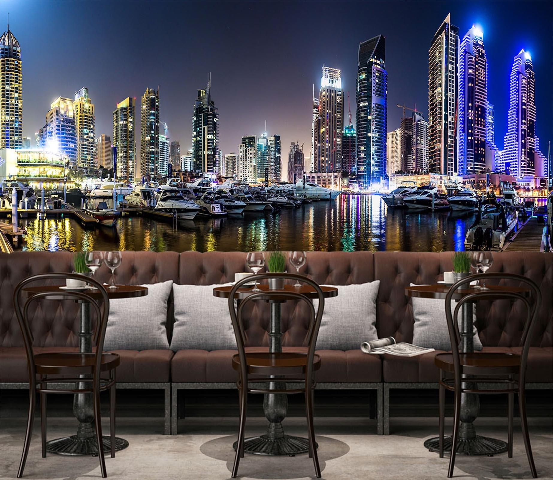 3D City Blue Night View 596 Wallpaper AJ Wallpaper 2 