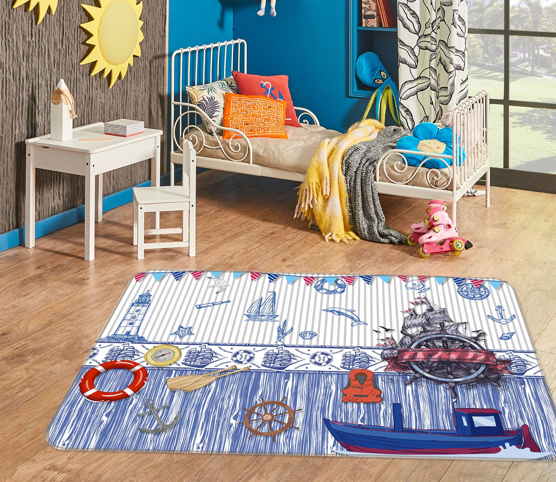 3D Steamship 65120 Non Slip Rug Mat