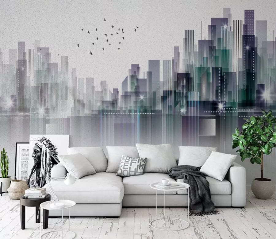 3D Tall Building 2078 Wall Murals Wallpaper AJ Wallpaper 2 