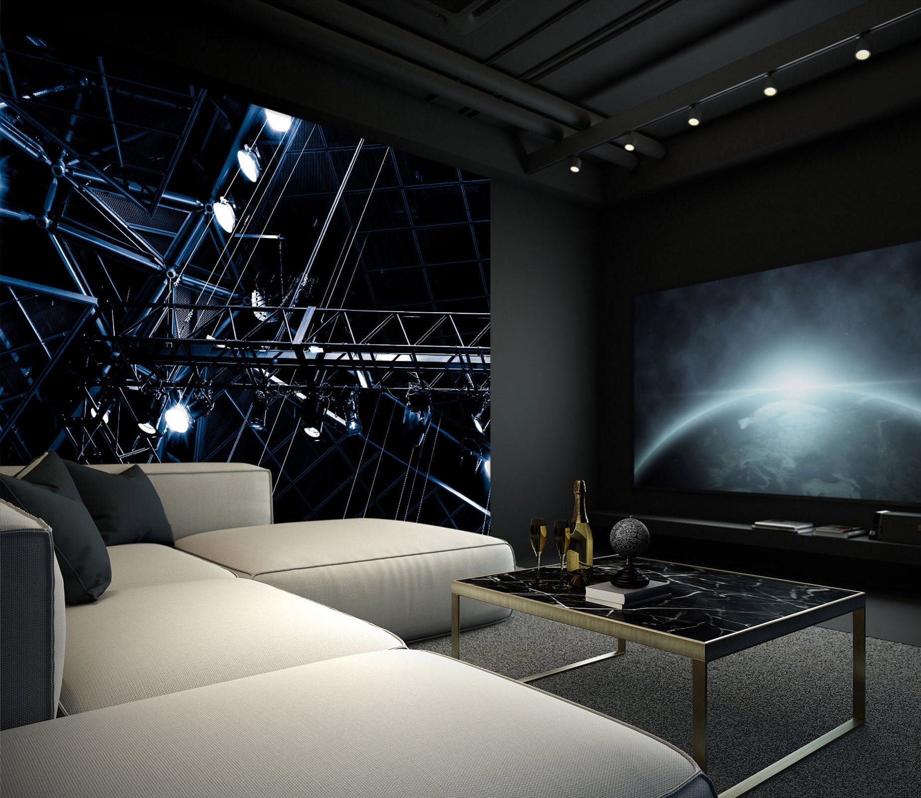 3D Dark City 103 Noirblanc777 Wall Mural Wall Murals Wallpaper AJ Wallpaper 2 