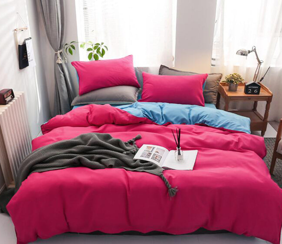 3D Rose Red Sky Blue 12106 Bed Pillowcases Quilt