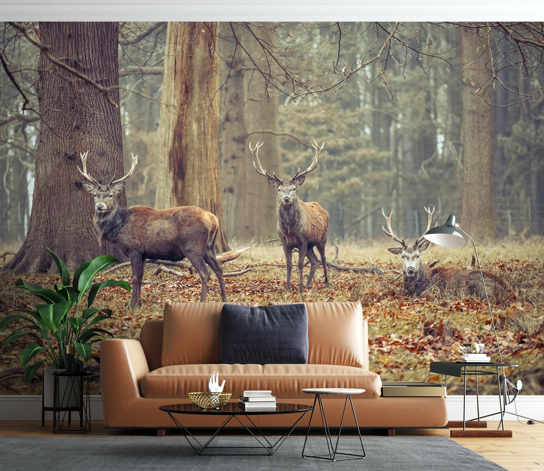 3D Forest Elk 6272 Assaf Frank Wall Mural Wall Murals
