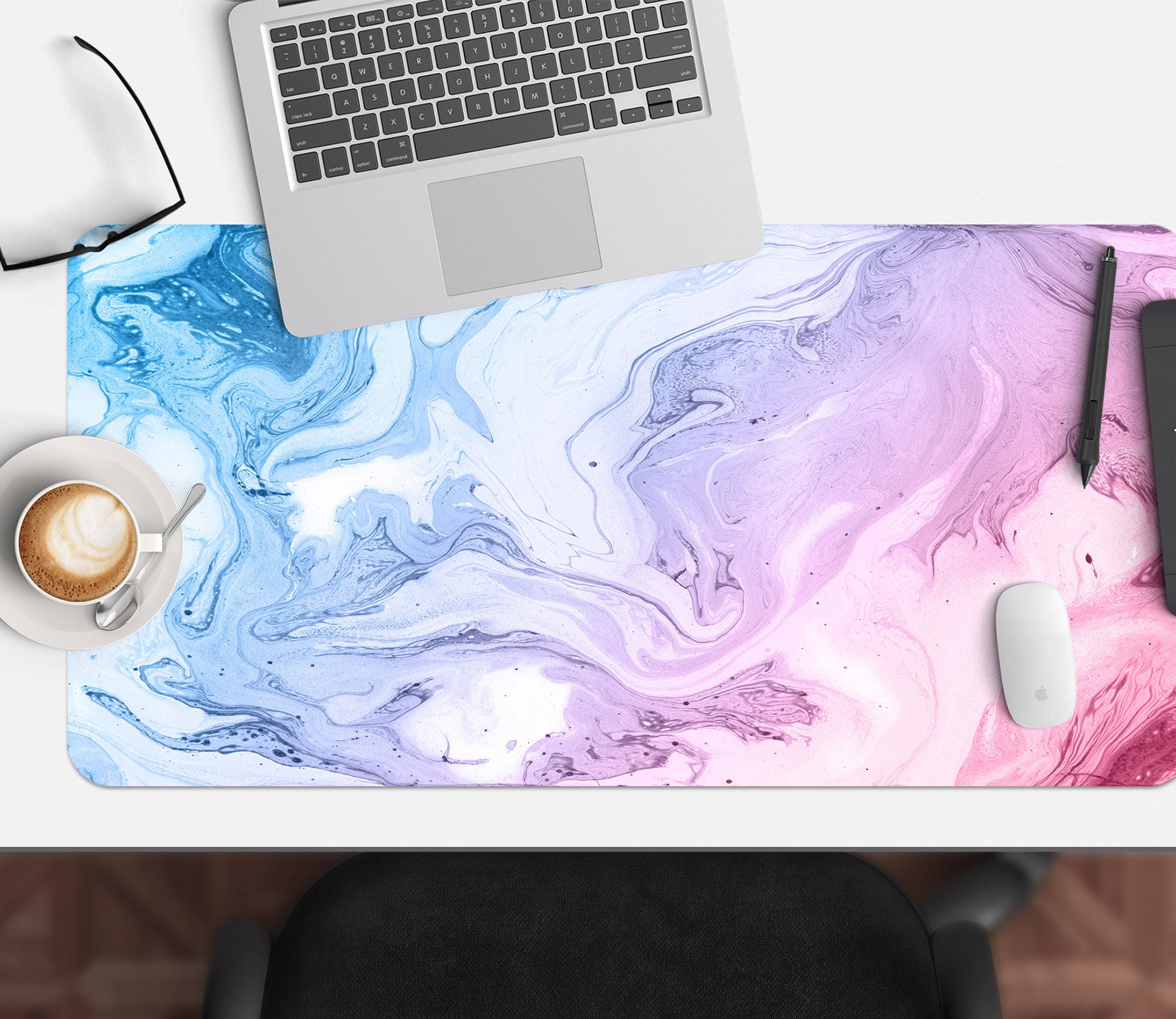 3D Blue Pink 17183 Desk Mat