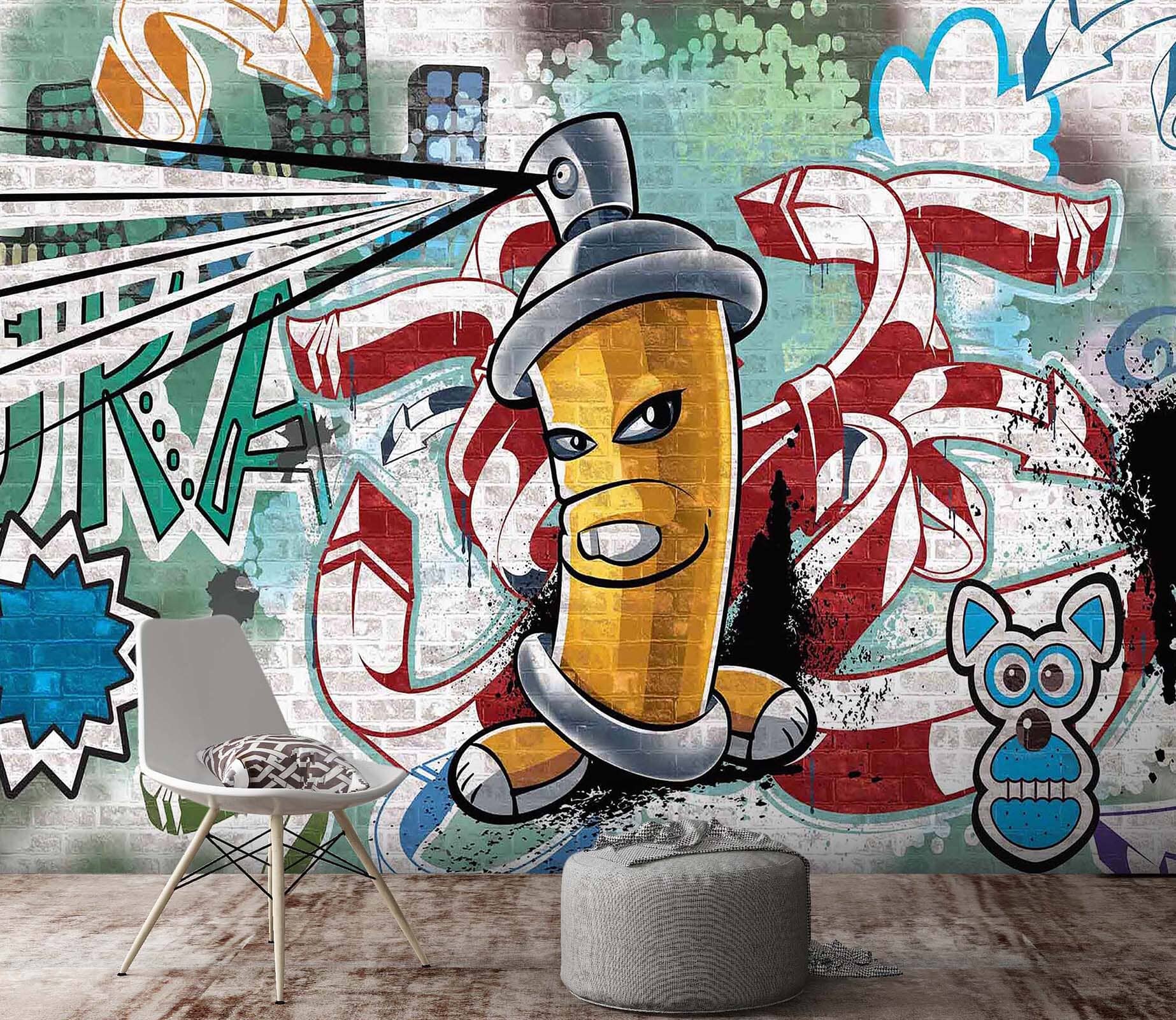 3D Graffiti Spray Can 040 Wall Murals Wallpaper AJ Wallpaper 2 