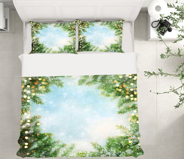 3D Branch Circle 51084 Christmas Quilt Duvet Cover Xmas Bed Pillowcases