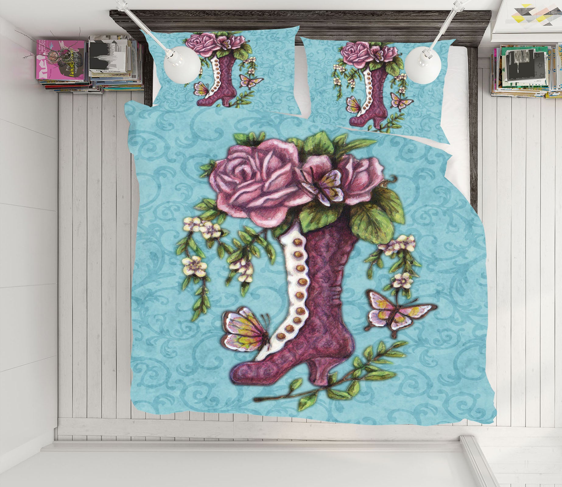 3D High Heels Butterfly 8822 Brigid Ashwood Bedding Bed Pillowcases Quilt Cover Duvet Cover