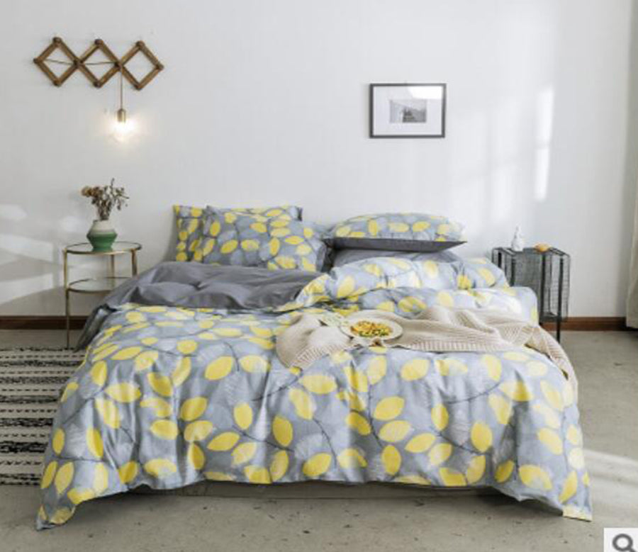 3D Yellow Leaves 30144 Bed Pillowcases Quilt