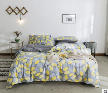 3D Yellow Leaves 30144 Bed Pillowcases Quilt