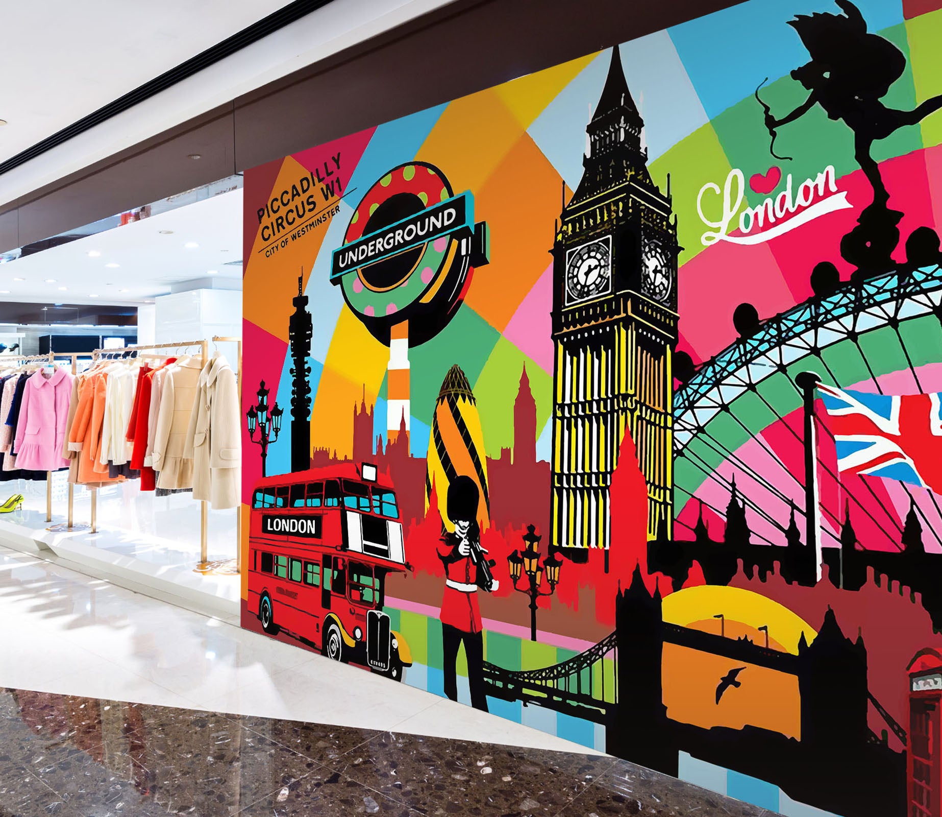 3D Painted Tower 118 Wall Murals