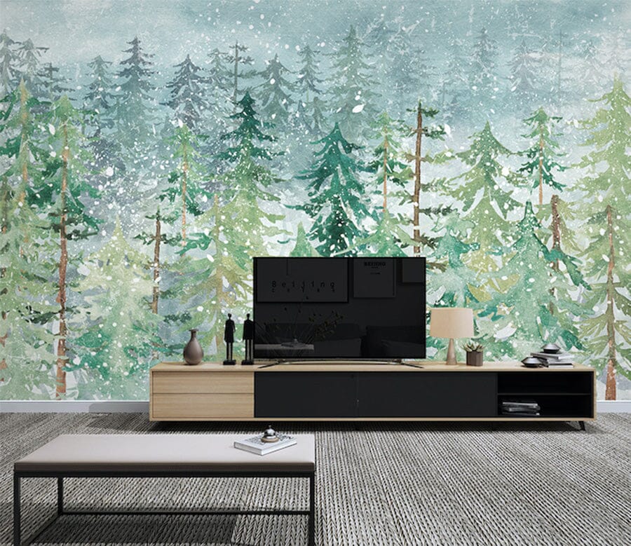 3D Green Woods WG035 Wall Murals Wallpaper AJ Wallpaper 2 