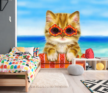 3D Glasses Cat 5436 Kayomi Harai Wall Mural Wall Murals