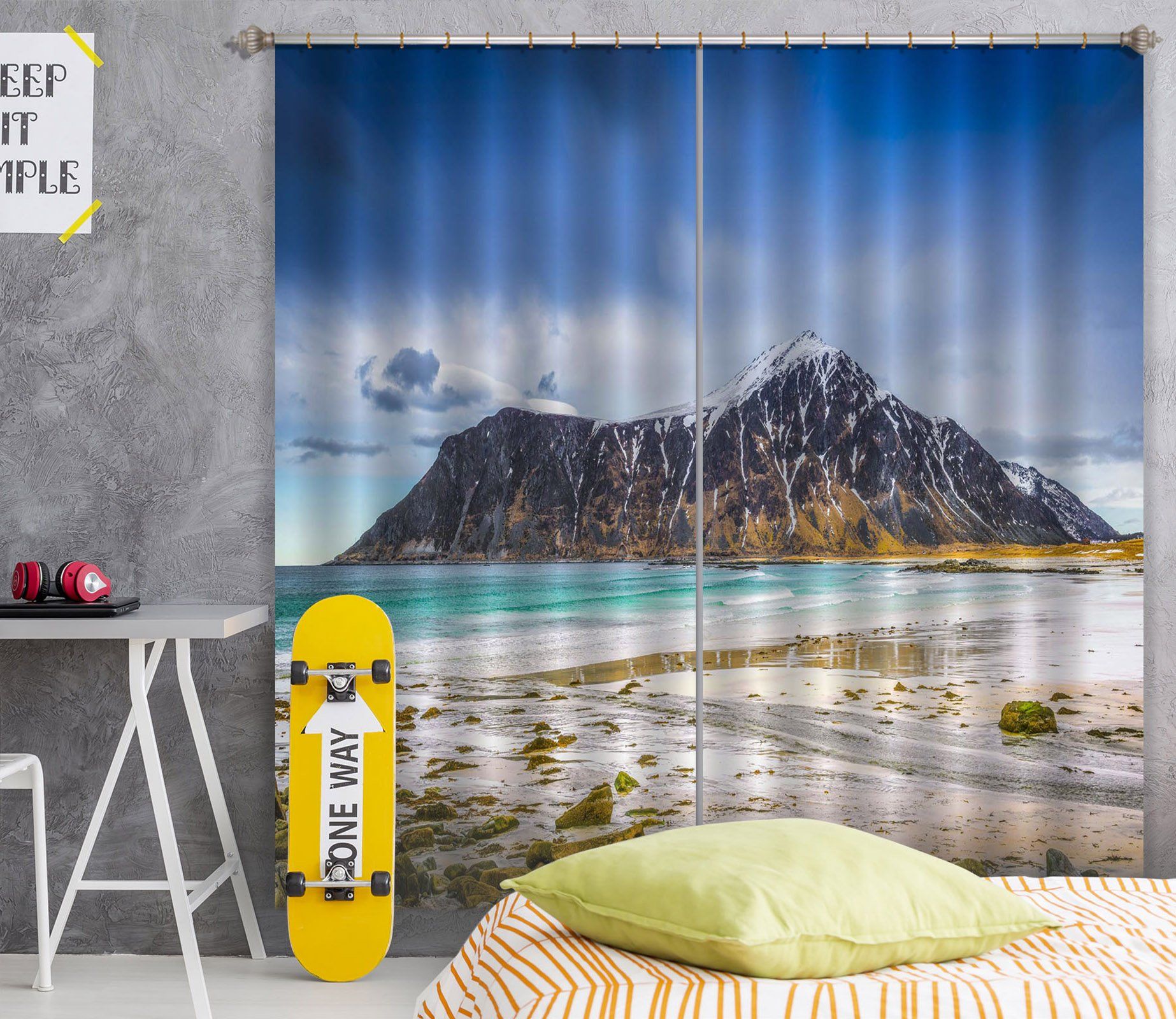 3D Beach Island 145 Marco Carmassi Curtain Curtains Drapes Curtains AJ Creativity Home 