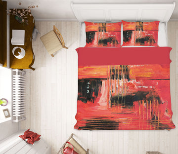 3D Red Pattern 16033 Bed Pillowcases Quilt