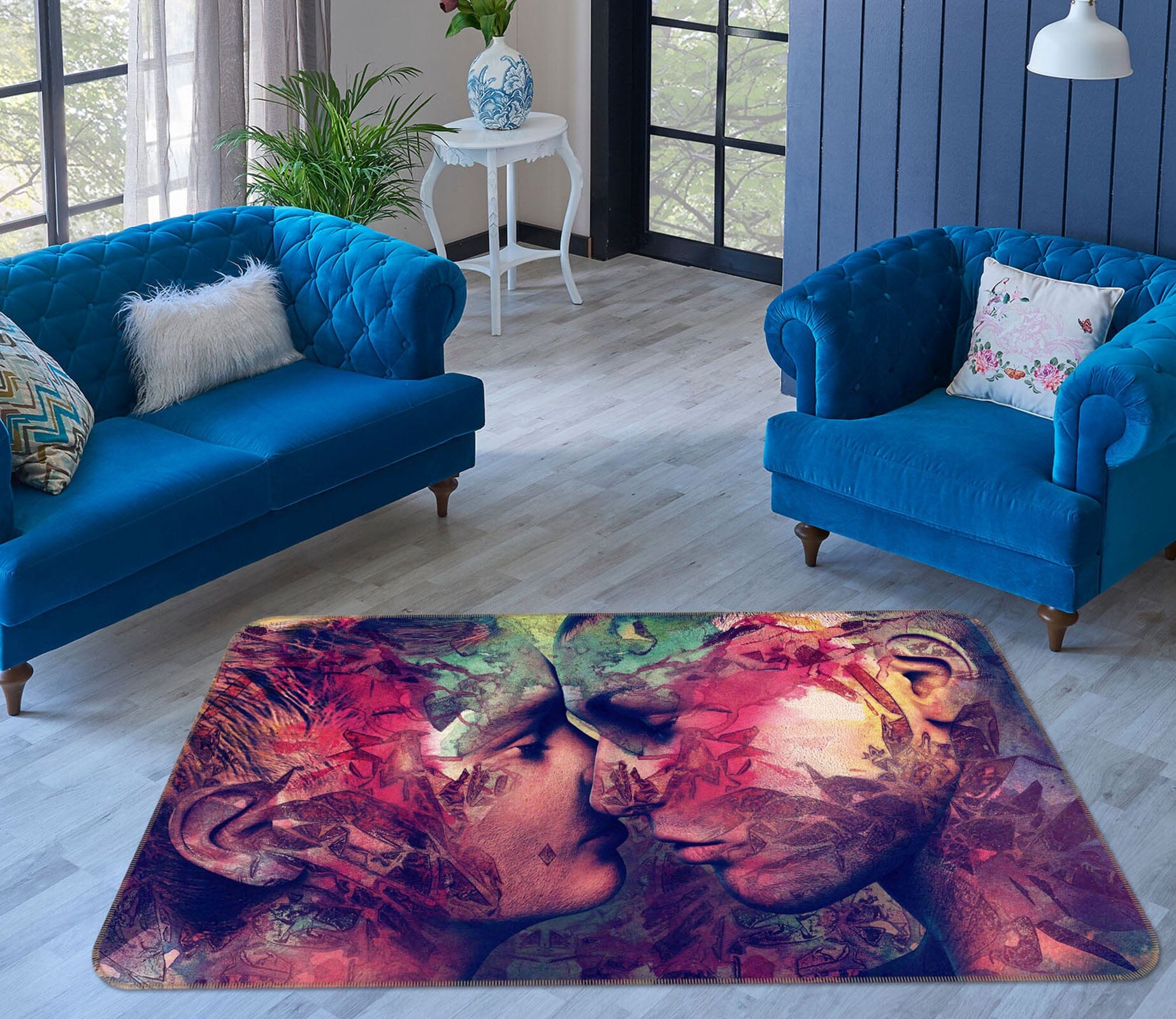 3D Graffiti Love 1004 Marco Cavazzana Rug Non Slip Rug Mat Mat AJ Creativity Home 