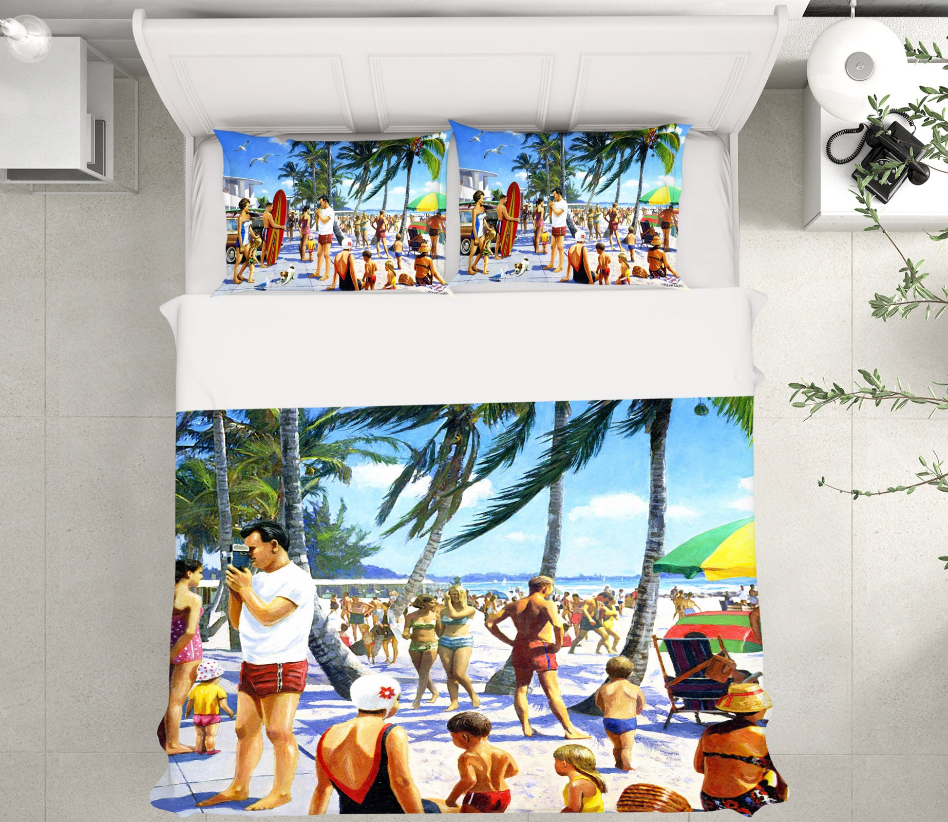 3D Beach Crowd 12532 Kevin Walsh Bedding Bed Pillowcases Quilt