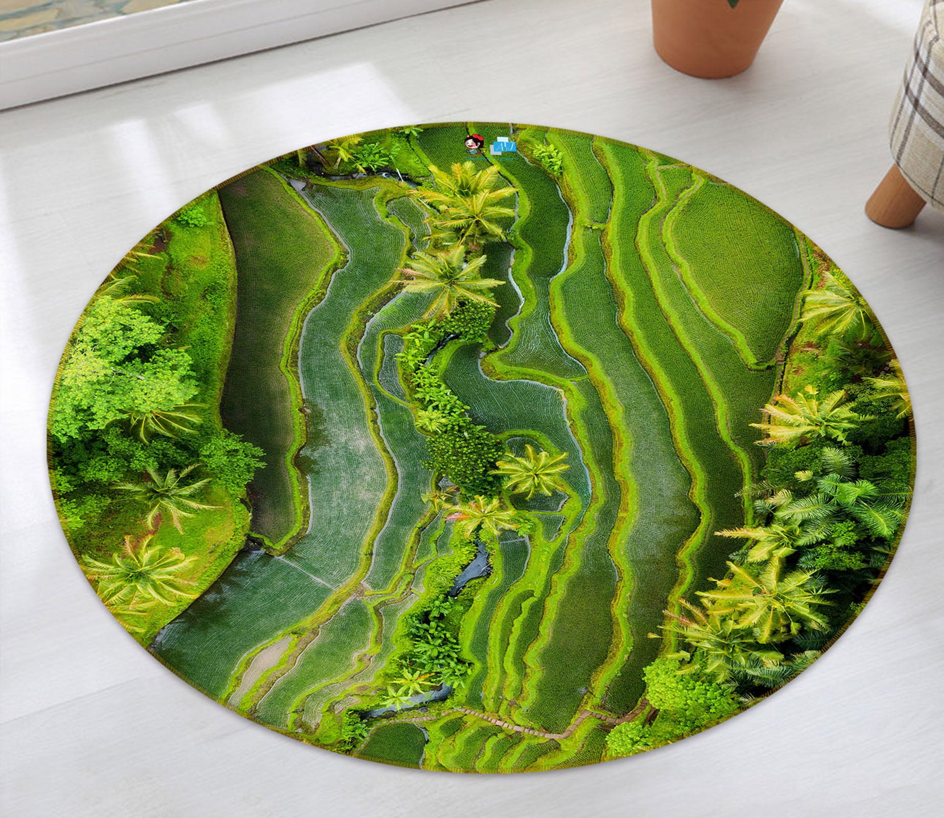 3D Oasis 69127 Round Non Slip Rug Mat