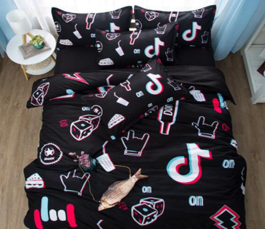 3D Tiktok 5174 Bed Pillowcases Quilt