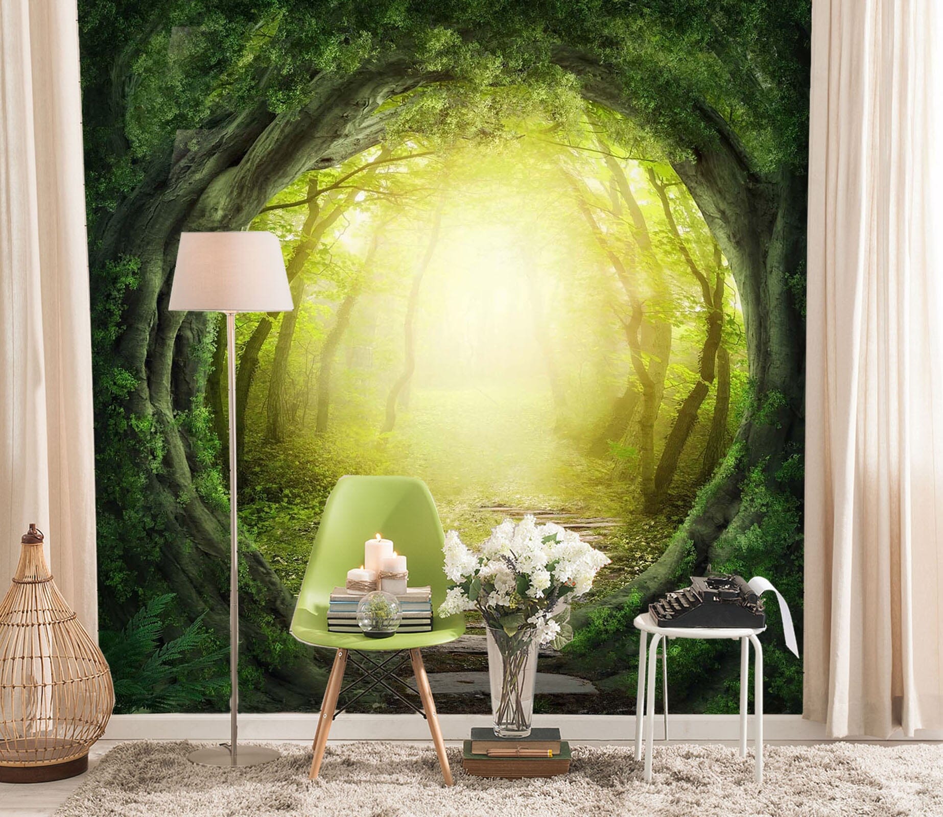 3D Tree Hole Arch 065 Wall Murals Wallpaper AJ Wallpaper 2 