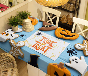 3D Hat Pumpkin Spider 052 Halloween Tablecloths Wallpaper AJ Wallpaper 