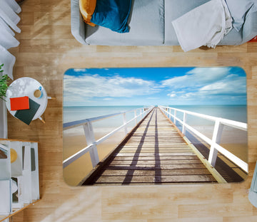 3D Wooden Bridge 77079 Non Slip Rug Mat