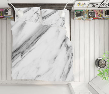 3D White Marble 59188 Bed Pillowcases Quilt
