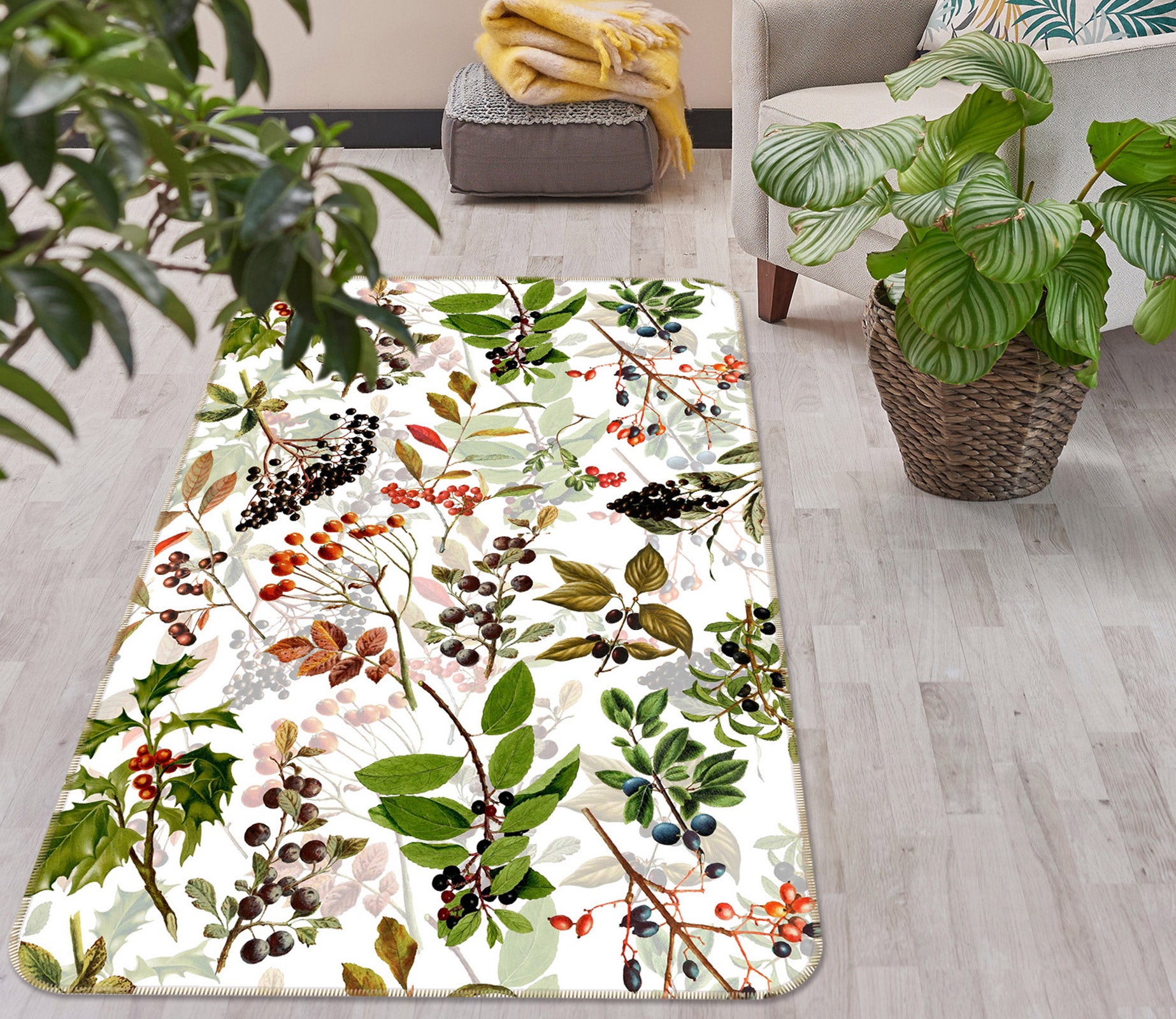 3D Small Fruit 171 Uta Naumann Rug Non Slip Rug Mat