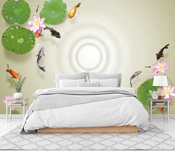 3D Lotus Pond 1611 Wall Murals Wallpaper AJ Wallpaper 2 