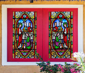 3D Religious Holy Water 453 Window Film Print Sticker Cling Stained Glass UV Block