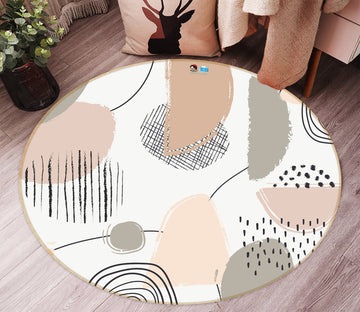 3D Pattern 81250 Round Non Slip Rug Mat