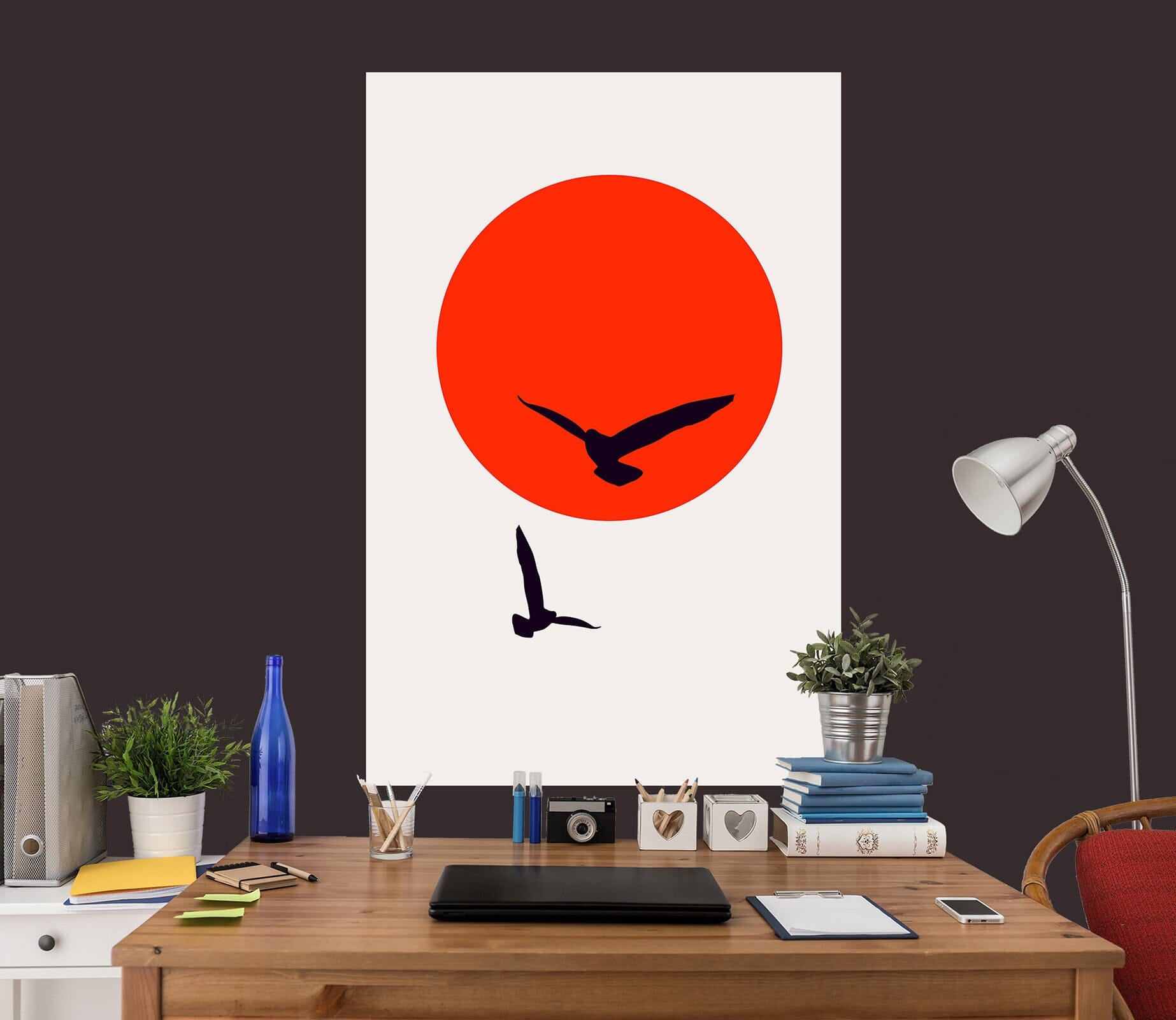 3D Sun Bird 112 Boris Draschoff Wall Sticker Wallpaper AJ Wallpaper 2 