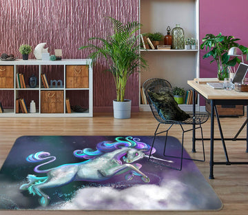 3D Cloud Unicorn 3009 Rose Catherine Khan Rug Non Slip Rug Mat Mat AJ Creativity Home 
