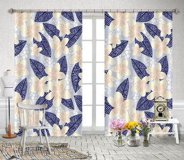 3D Flowers Leaves Pattern 11134 Kashmira Jayaprakash Curtain Curtains Drapes