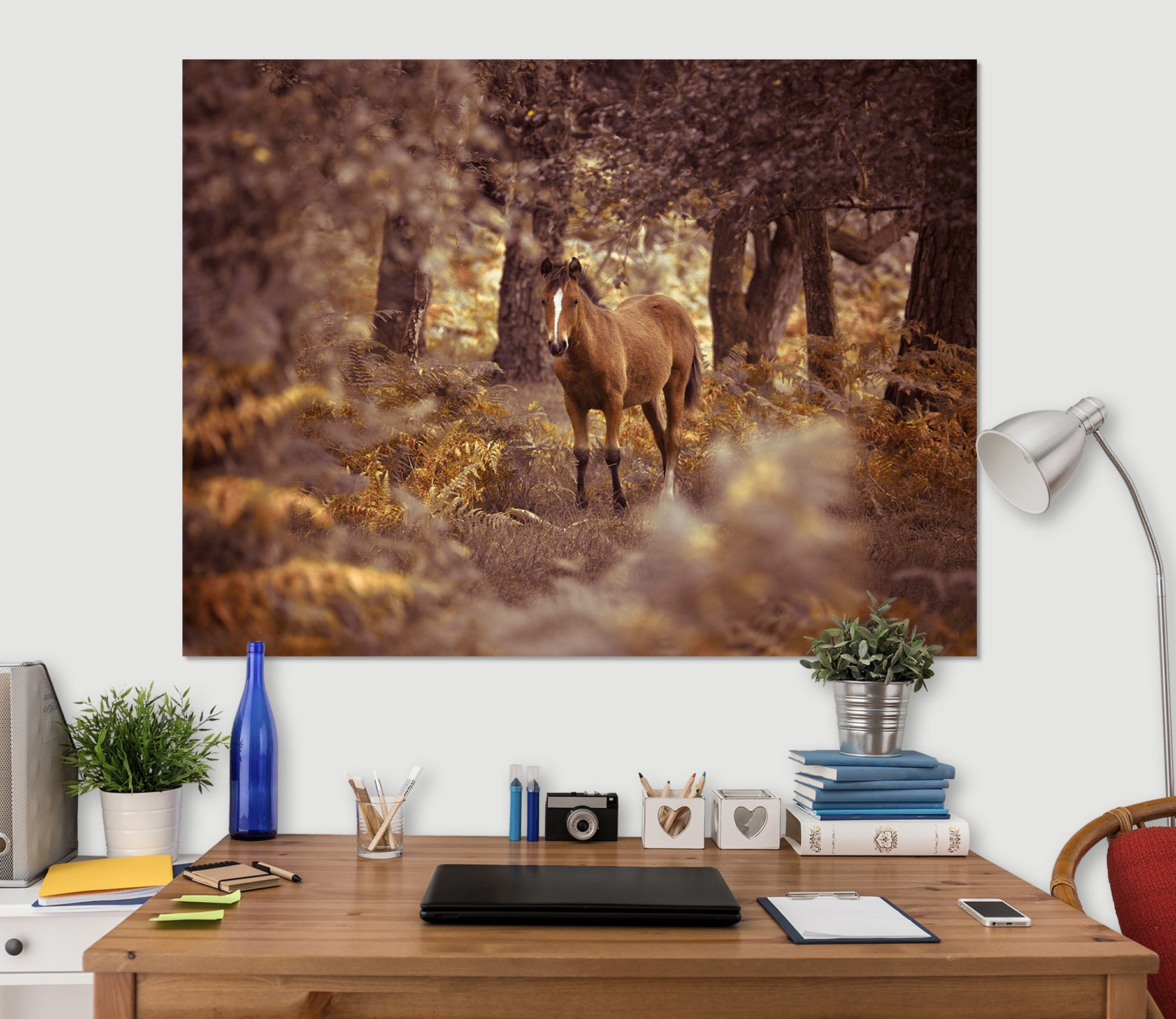 3D Forest Horse 016 Assaf Frank Wall Sticker