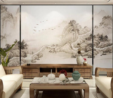 3D Valley Forest 633 Wall Murals Wallpaper AJ Wallpaper 2 