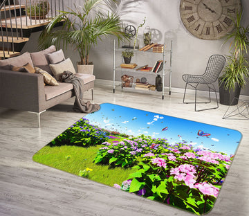 3D Meadow Flowers 76284 Non Slip Rug Mat