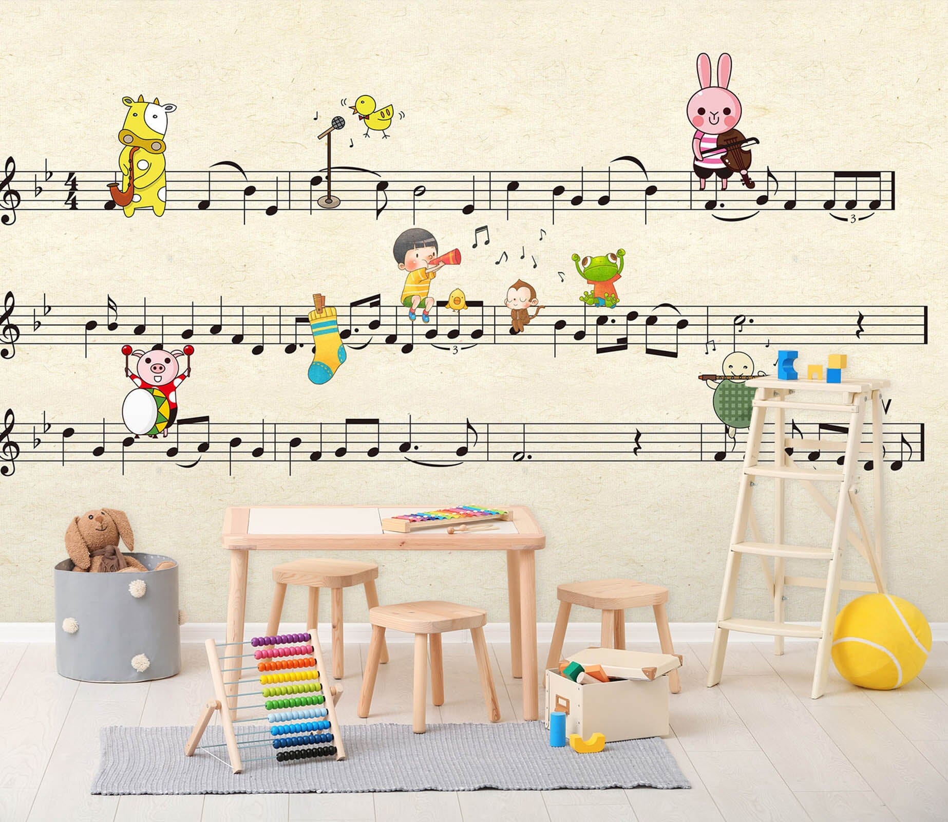 3D Piano Sheet Music 011 Wall Murals Wallpaper AJ Wallpaper 2 