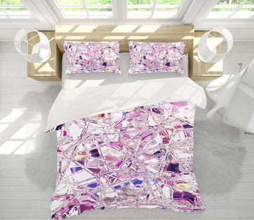 3D Purple Shards 13193 Bed Pillowcases Quilt
