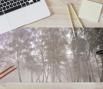 3D Foggy Forest 7716 Assaf Frank Desk Mat