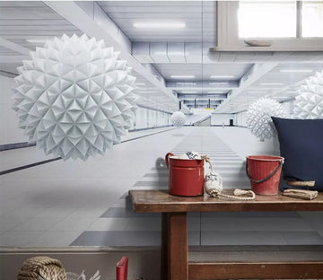 3D White Sphere 2047 Wall Murals Wallpaper AJ Wallpaper 2 