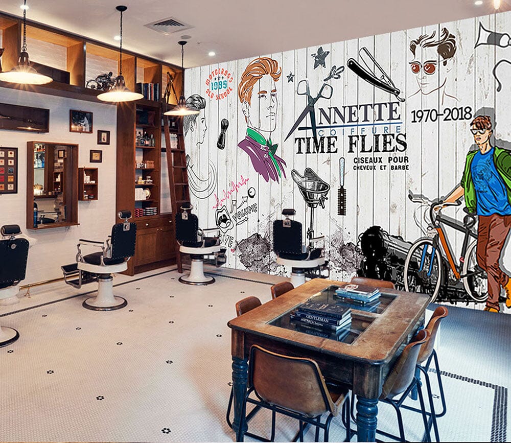 3D Hair Cutting Supplies 1457 Barber Shop Wall Murals Wallpaper AJ Wallpaper 2 