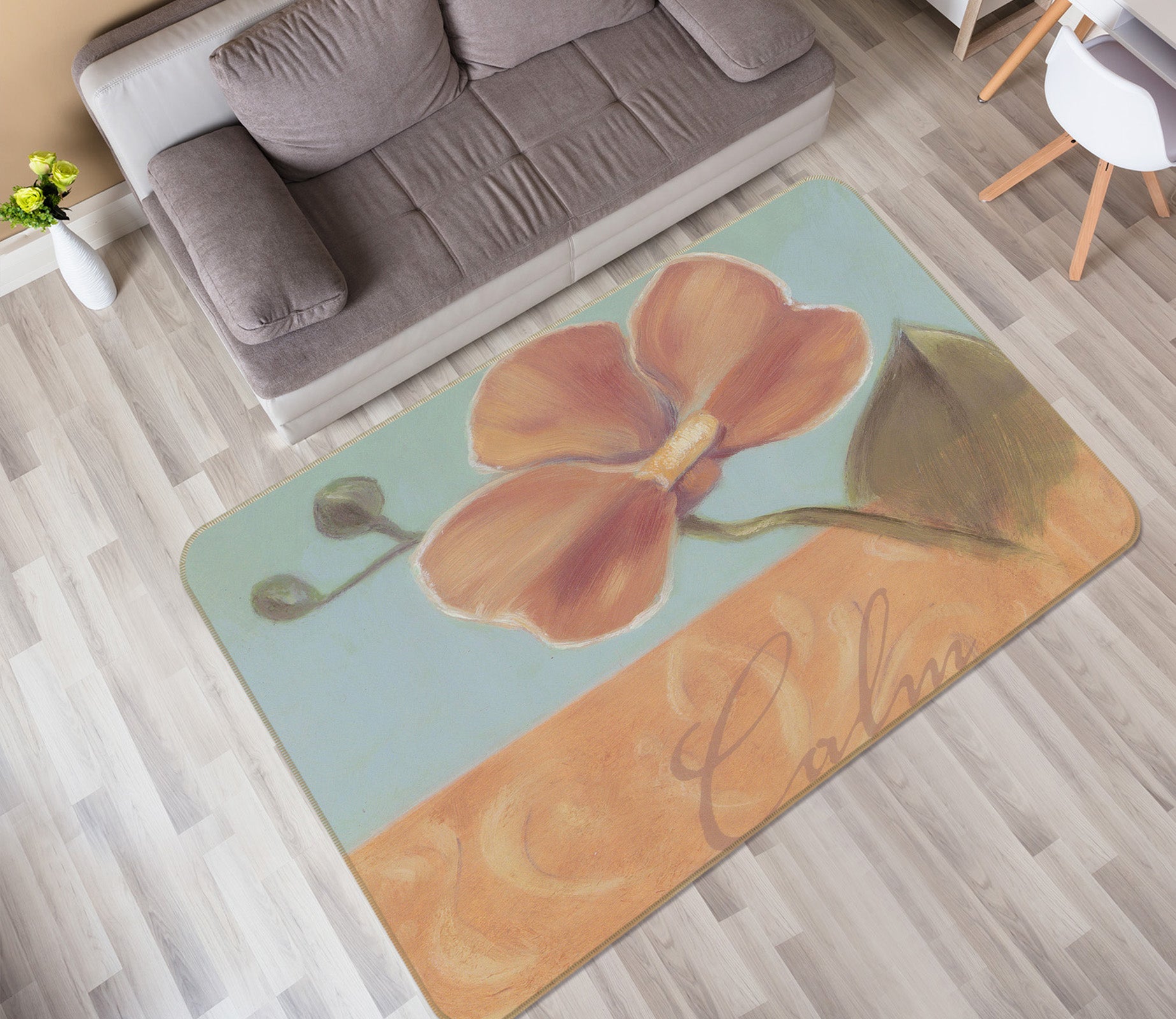 3D Flowers 32080 Non Slip Rug Mat