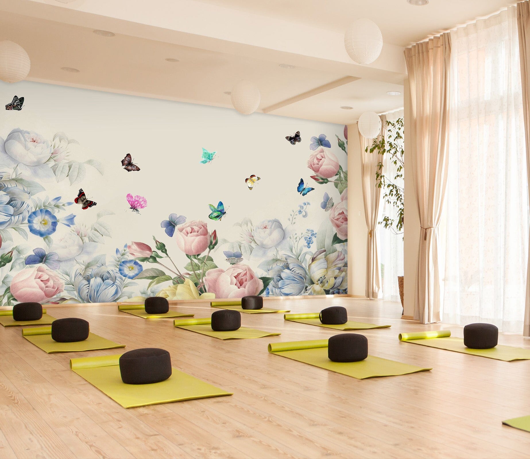 3D Fragrant Butterfly 092 Wall Murals Wallpaper AJ Wallpaper 2 