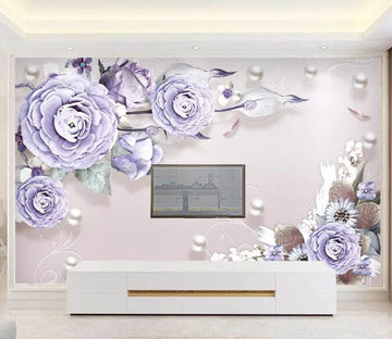 3D Diamond Flower 1537 Wall Murals Wallpaper AJ Wallpaper 2 
