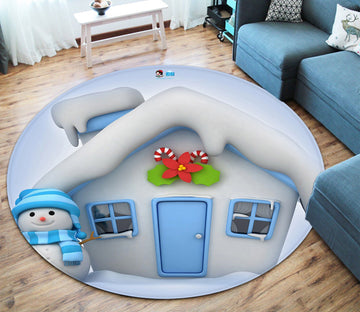 3D Cartoon Cute House 065 Round Non Slip Rug Mat Mat AJ Creativity Home 
