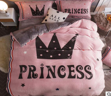3D Crown 18096 Bed Pillowcases Quilt