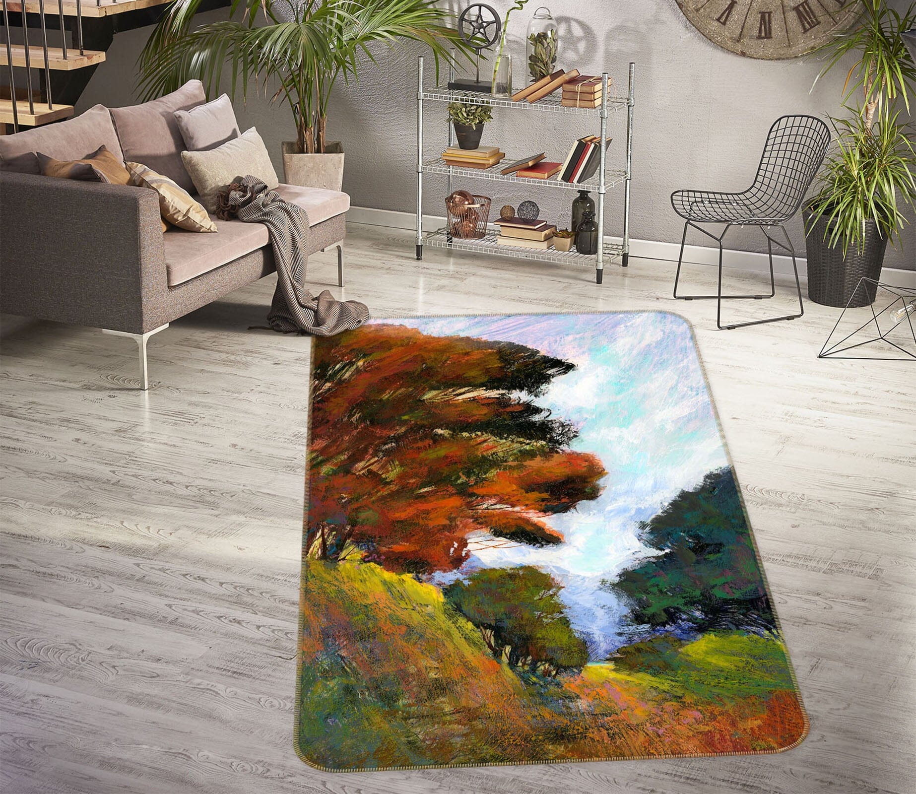 3D Forest Tree 1113 Michael Tienhaara Rug Non Slip Rug Mat Mat AJ Creativity Home 