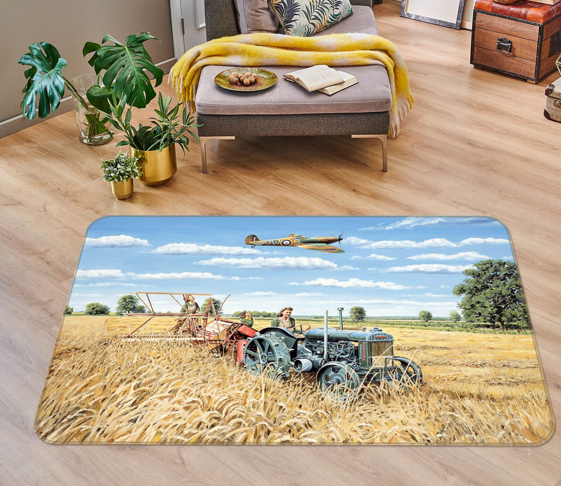 3D Harvesting Victory 1079 Trevor Mitchell Rug Non Slip Rug Mat Mat AJ Creativity Home 