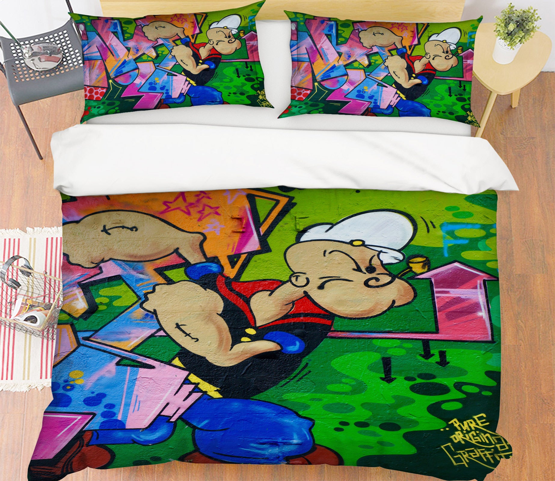 3D Popeye 14096 Bed Pillowcases Quilt